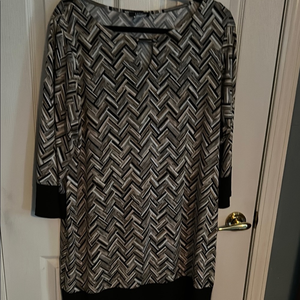 MSK Black and Gray Dress